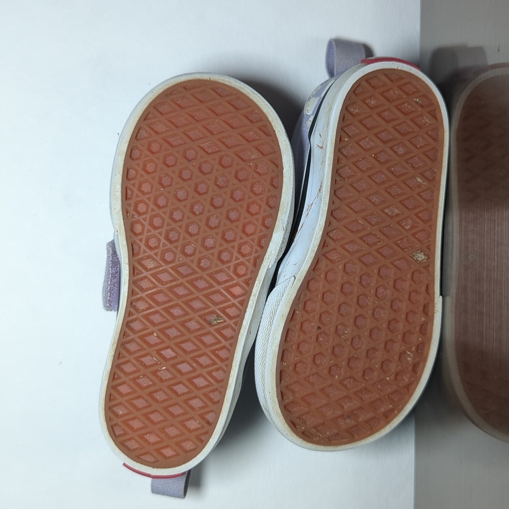 Vans Purple and White Slip-on Checkerboard Sneakers Toddler Girls Size 5.5 - Picture 6 of 6